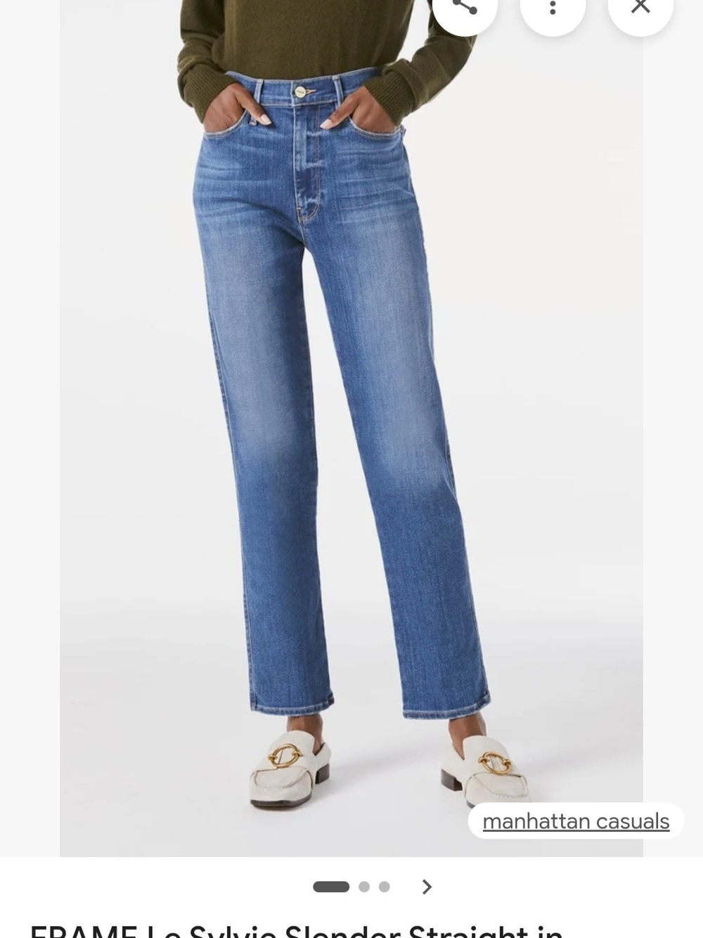 Frame Le PIXIE SYLVIE SLENDER STRAIGHT JEANS - Picture 4 of 6